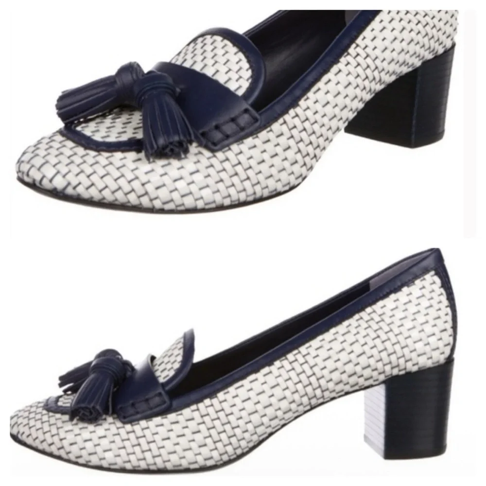 Tory Burch Womens Stamford Woven Tassel Pump size 6.5